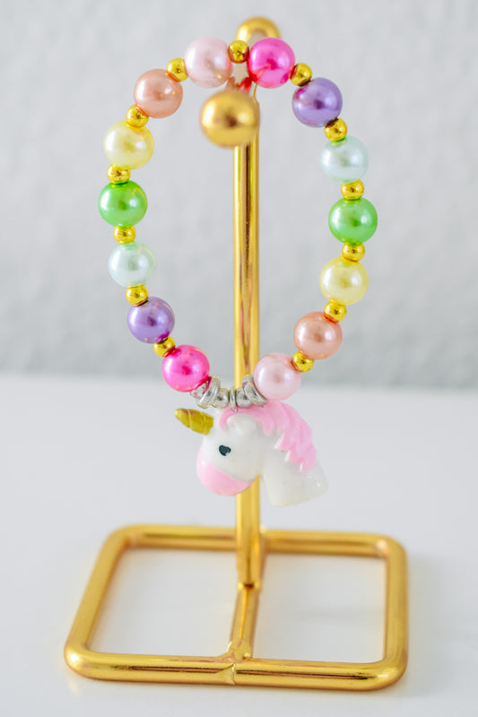 pastel pearl rainbow bracelet - lucky sample sale bracelet #29