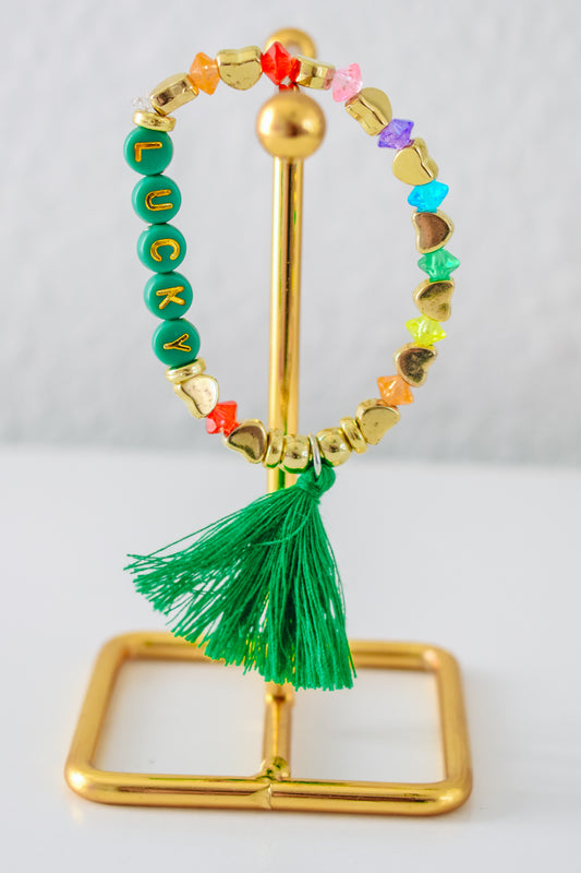 emerald rainbow crystal lucky bracelet - lucky sample sale bracelet #6