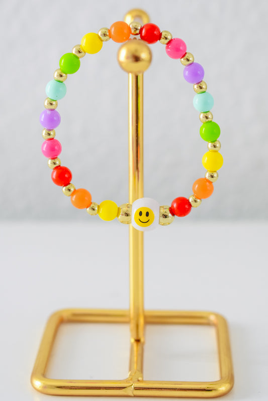 rainbow smiley bracelet - lucky sample sale bracelet #18